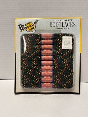 Vintage Lot of 10 Dr. Doc Martens 140cm 8 & 10 Eyelet Boots Laces British Green